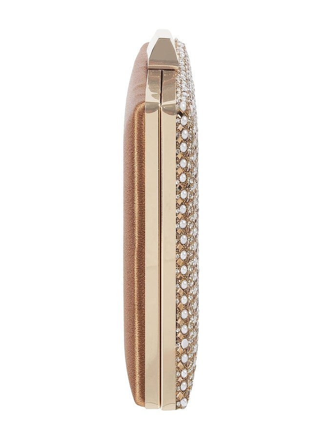 Mochi Womens Synthetic Antic Gold Clutch (One Size) - Image 4